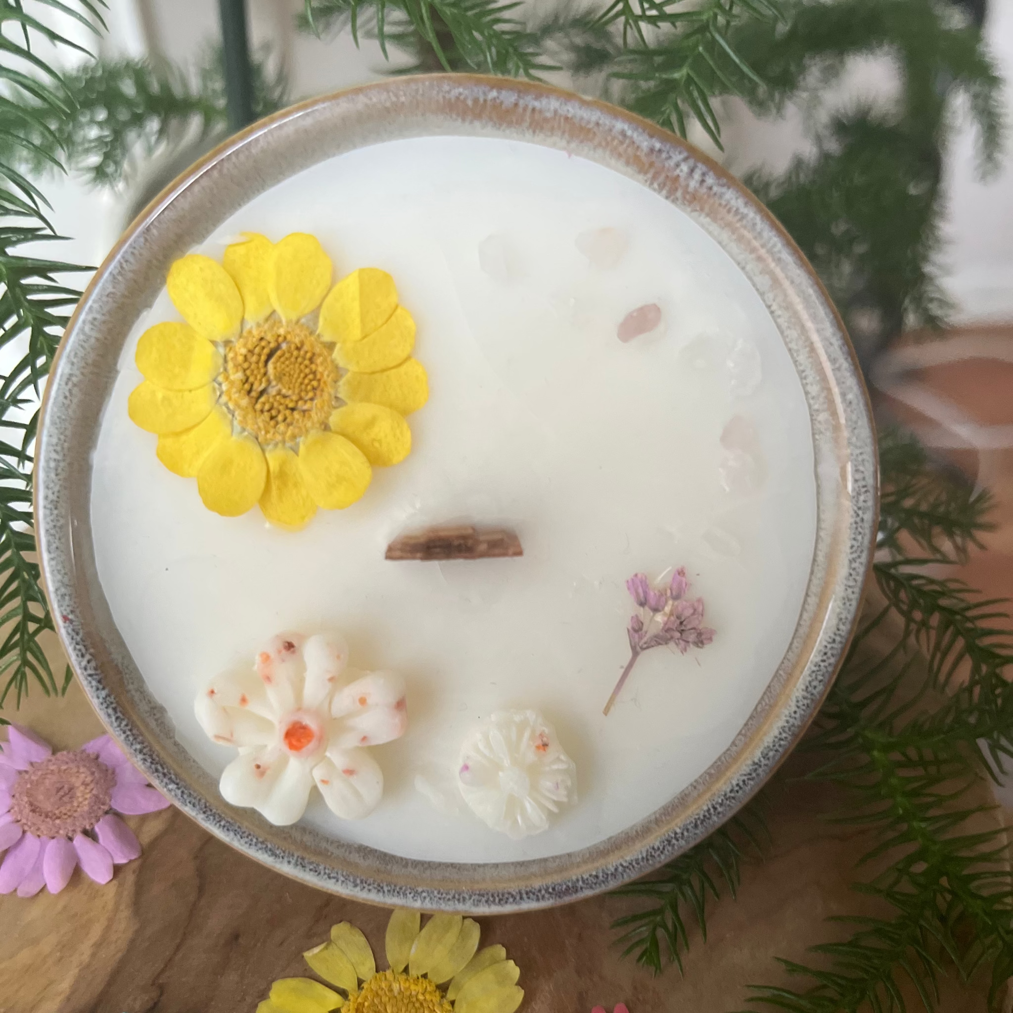 Lana Botanische Kaars in Keramiek Schaaltje